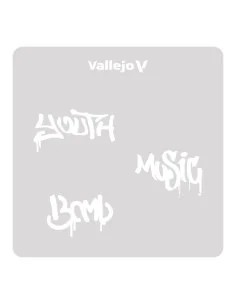 Vallejo Stencils: Street Art nº 1 125 x 125 mm - Vallejo ST-LET003 2