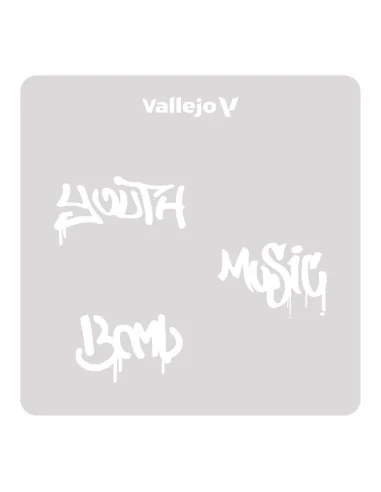 Vallejo Stencils: Street Art nº 1 125 x 125 mm - Vallejo ST-LET003