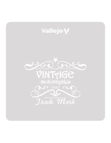 Vallejo Stencils: Vintage Motorcycles Sign 125 x 125 mm - Vallejo S...