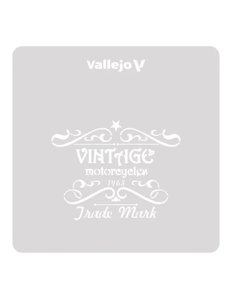 [NO_DESC] Vallejo Stencils: Vintage Motorcycles Sign 125 x 125 mm -...