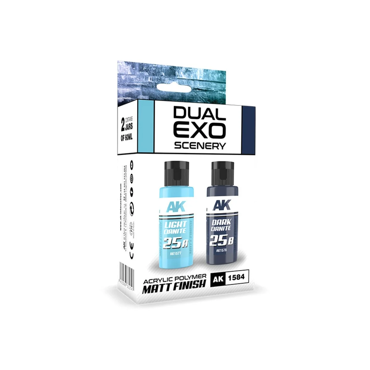 LIGHT CIANITE & DARK CIANITE DUAL EXO Set 25 - AK Interactive AK1584