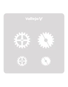 Vallejo Stencils: Gear Marks 125 x 125 mm - Vallejo ST-SF001 2