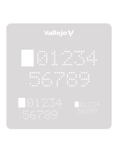 Vallejo Stencils: Digital Numbers 125 x 125 mm - Vallejo ST-SF004 2