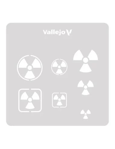 [NO_DESC] Vallejo Stencils: Radioactivity Signs 125 x 125 mm - Vall...