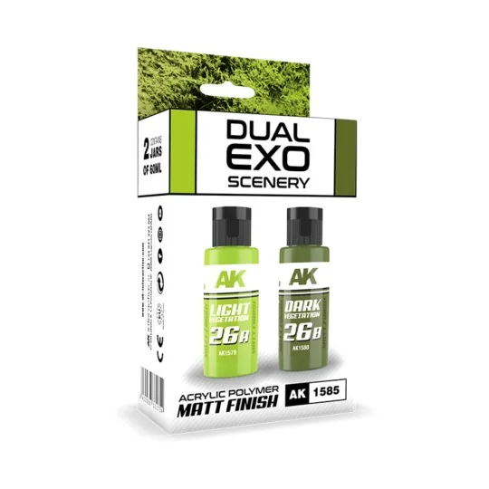 LIGHT VEGETATION & DARK VEGETATION DUAL EXO Set 26 - AK Interactive... LIGHT VEGETATION & DARK VEGETATION DUAL EXO Set 26 - AK Interactive...