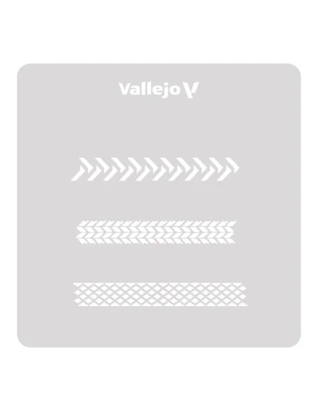 [NO_DESC] Vallejo Stencils: Tyre Marks 125 x 125 mm - Vallejo ST-TX002