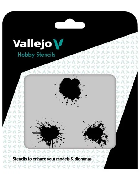 Vallejo Stencils: Paint Stains 125 x 125 mm - Vallejo ST-TX005