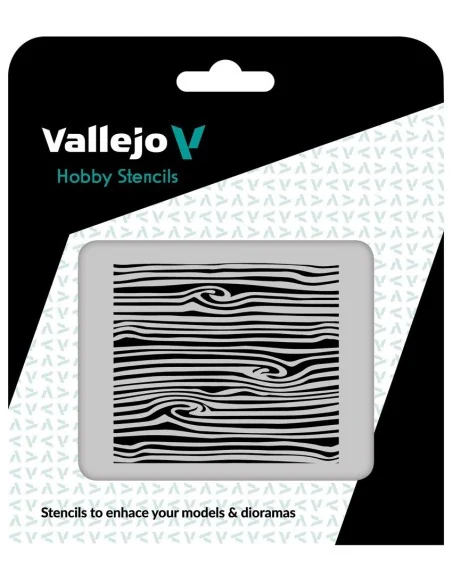Vallejo Stencils: Wood Texture nº 2 125 x 125 mm - Vallejo ST-TX007