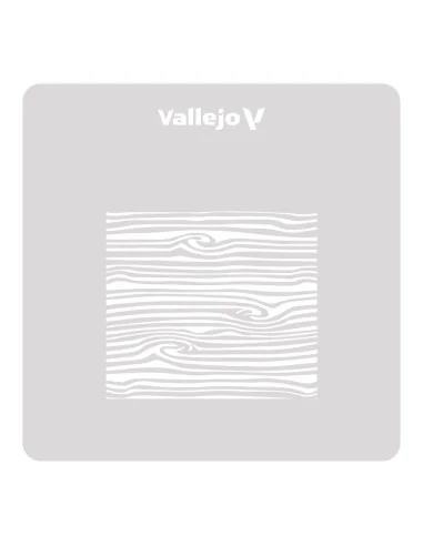 Vallejo Stencils: Wood Texture nº 2 125 x 125 mm - Vallejo ST-TX007