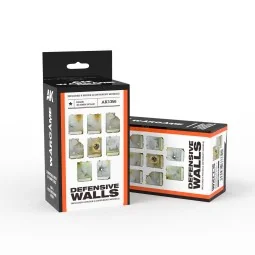 DEFENSIVE WALLS SET WARGAME (RESIN 30-35MM) - AK Interactive AK1356