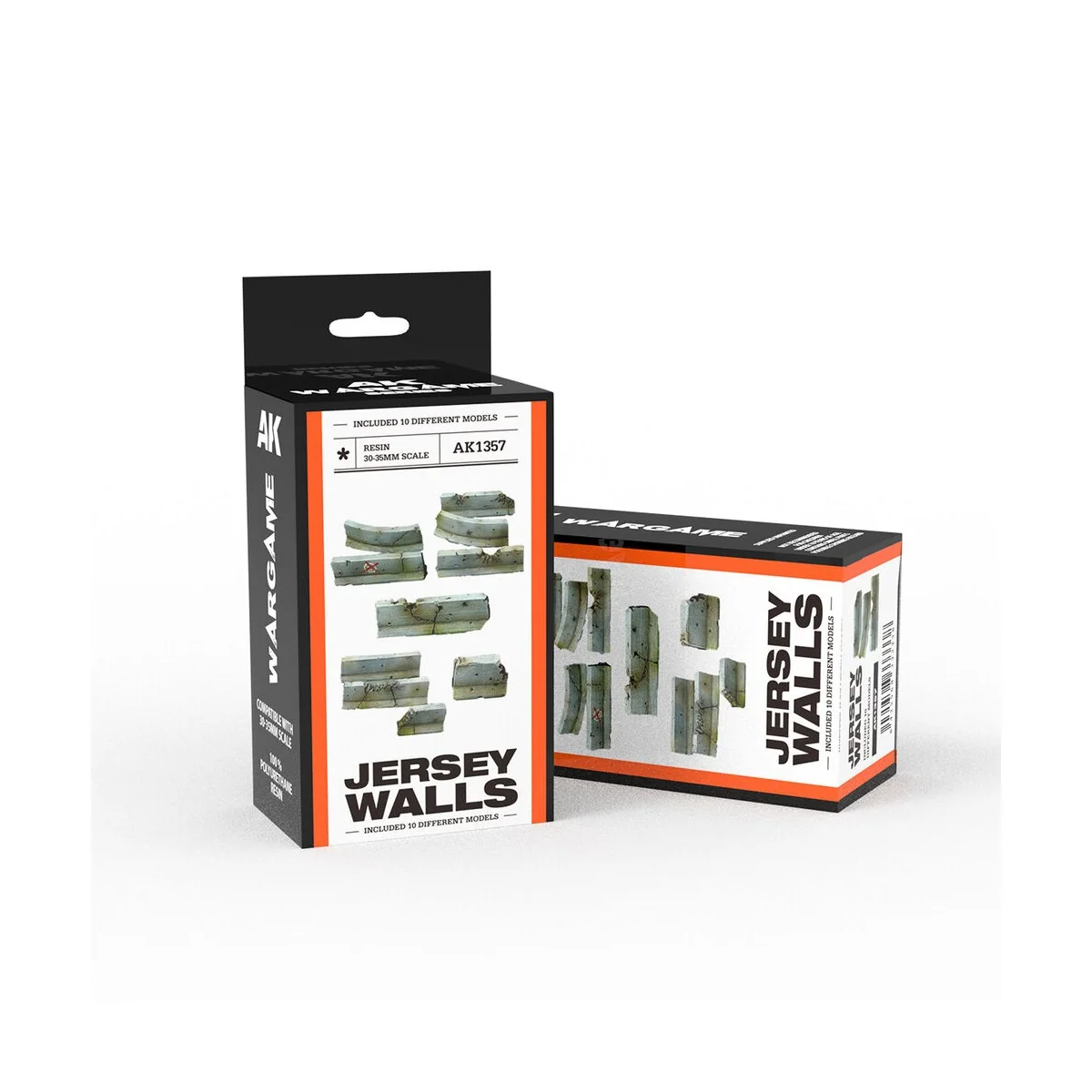 JERSEY WALLS SET WARGAME (RESIN 30-35MM) - AK Interactive AK1357