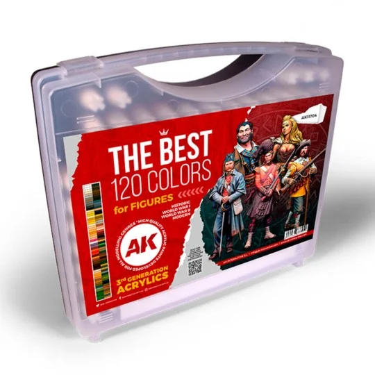3G PLASTIC BRIEFCASE 120 FIGURE COLORS - AK Interactive AK11704 3G PLASTIC BRIEFCASE 120 FIGURE COLORS - AK Interactive AK11704