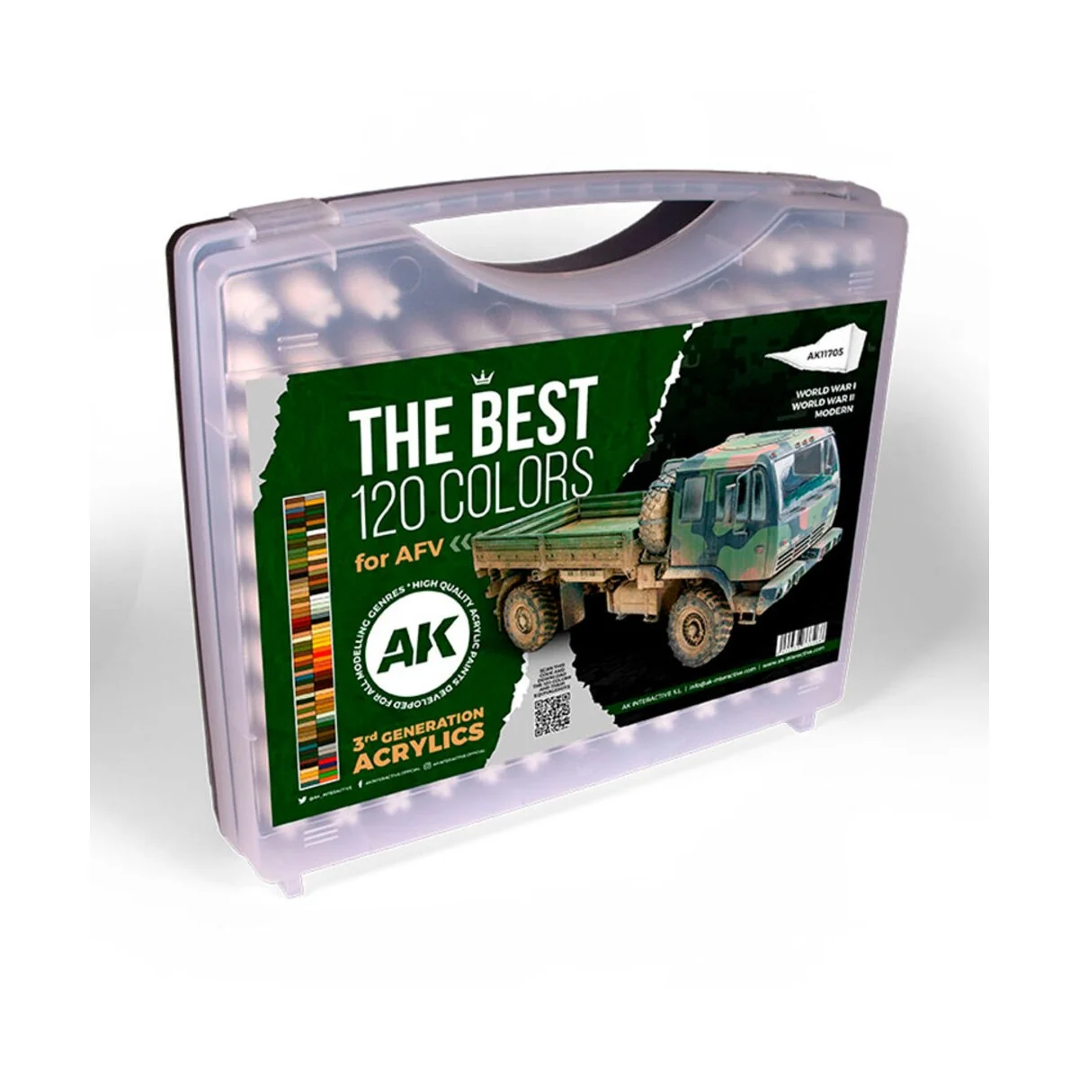 3G PLASTIC BRIEFCASE 120 AFV COLORS - AK Interactive AK11705