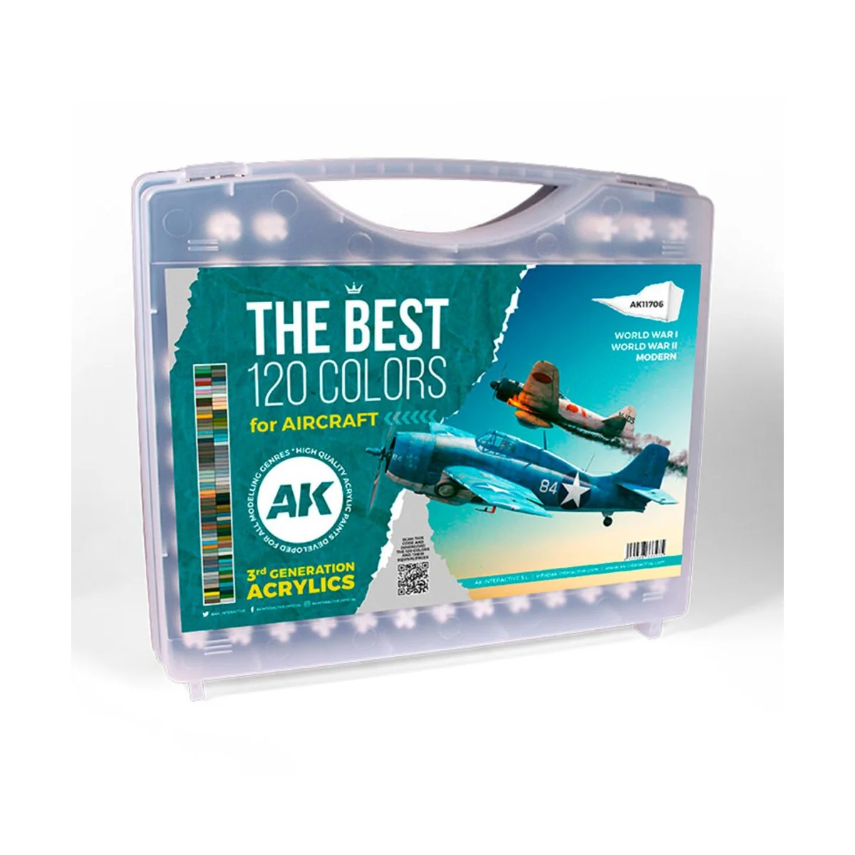 3G PLASTIC BRIEFCASE 120 AIRCRAFT COLORS - AK Interactive AK11706