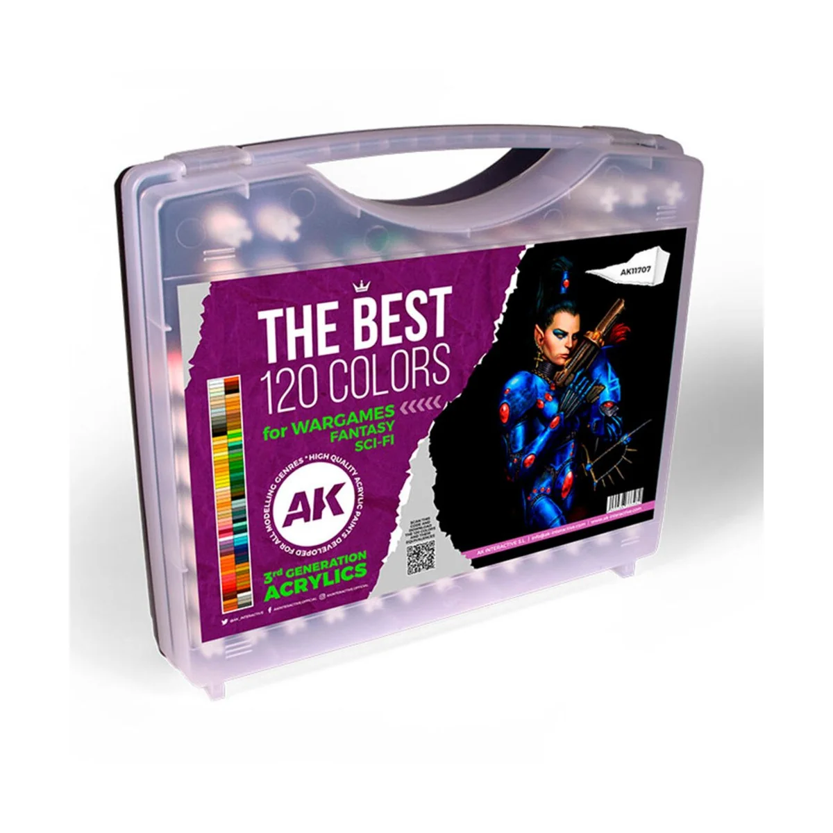 3G PLASTIC BRIEFCASE 120 WARGAME COLORS - AK Interactive AK11707