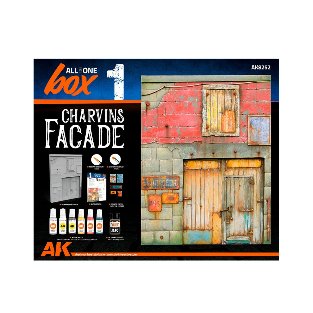 ALL IN ONE SET -BOX 1-CHARVINS FACADE - AK Interactive AK8252