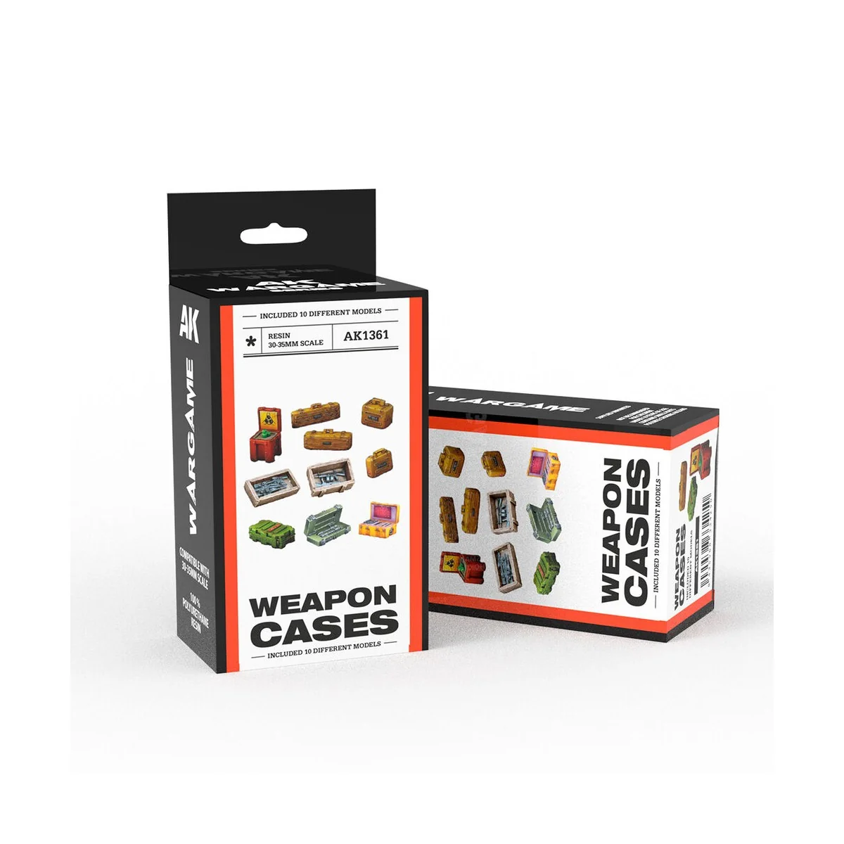 WEAPON CASES SCENOGRAPHY WARGAME SET (30-35MM) - AK Interactive AK1361
