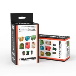 TRASHBINS SCENOGRAPHY WARGAME SET (30-35MM) - AK Interactive AK1362