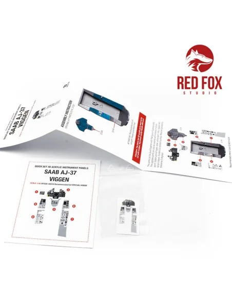 1/48 Saab AJ-37 Viggen (for Special Hobby kit), 1/48 - Red Fox Stud...