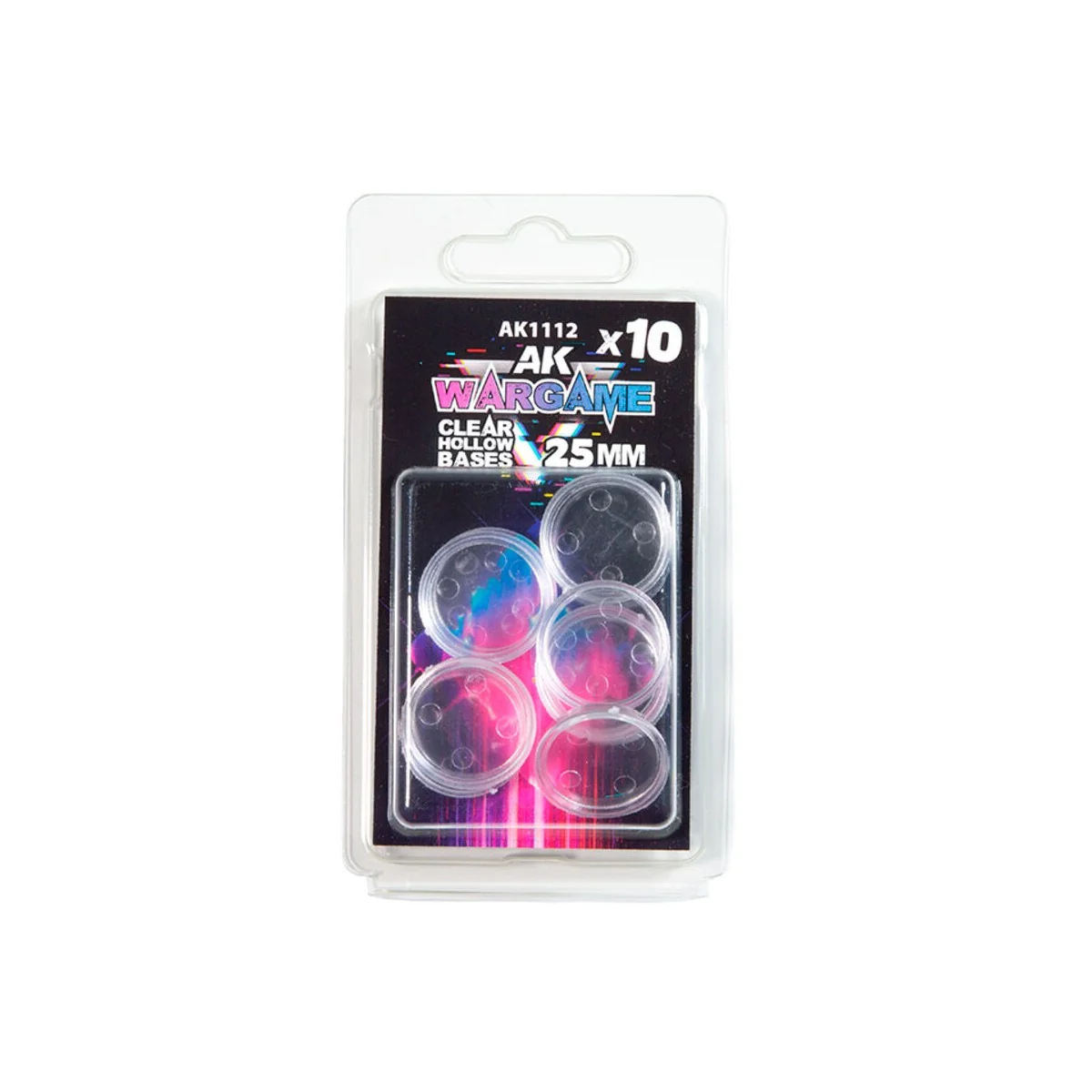 CLEAR HOLLOW BASE 25mm - 10 units - AK Interactive AK1112