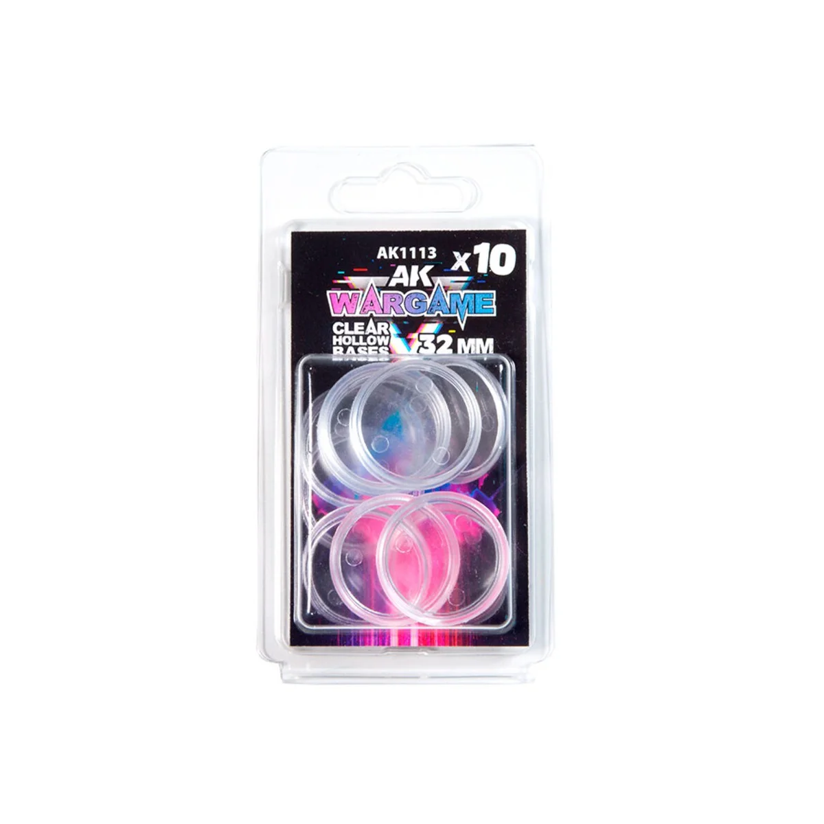 CLEAR HOLLOW BASE 32mm - 10 units - AK Interactive AK1113