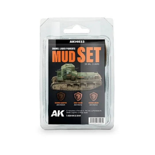MUD SET - Liquid Pigment (3 ref) - AK Interactive AK14033