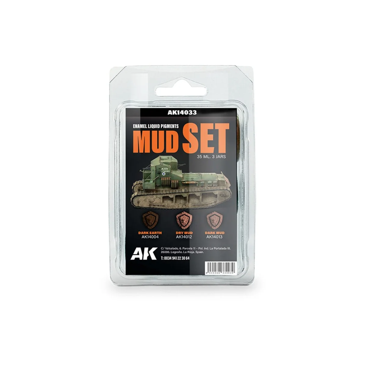 MUD SET - Liquid Pigment (3 ref) - AK Interactive AK14033