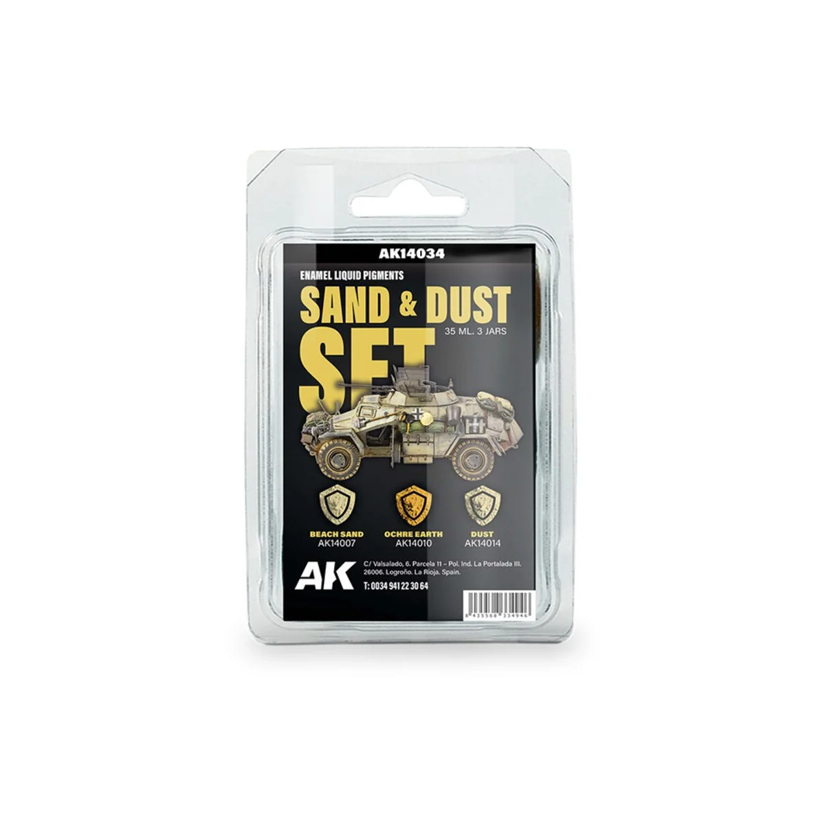 SAND & DUST SET - Liquid Pigment (3 ref) - AK Interactive AK14034
