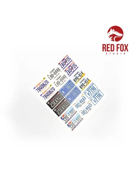 [NO_DESC] 1/24 USA License plates vol.01, 1/24 - Red Fox Studio RFS...