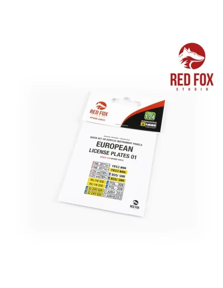 [NO_DESC] 1/24 European Lincense plates vol.01, 1/24 - Red Fox Stud...