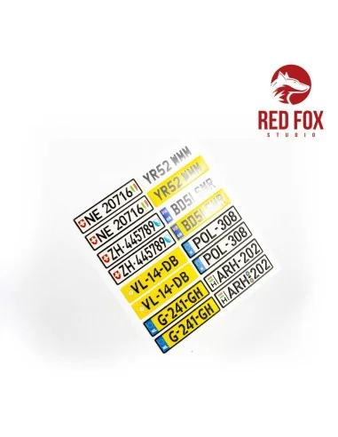 1/24 European Lincense plates vol.01, 1/24 - Red Fox Studio RFSQS-2...