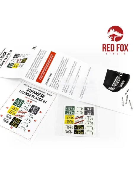 1/24 Japanese License plates vol.01, 1/24 - Red Fox Studio RFSQS-24013