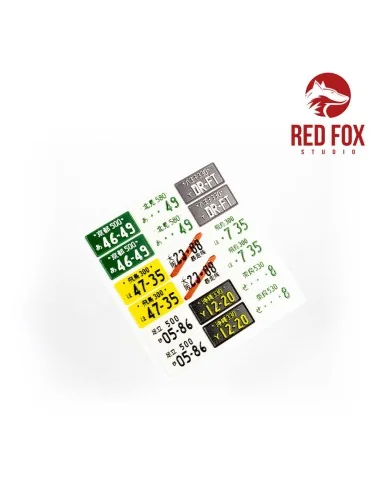 1/24 Japanese License plates vol.01, 1/24 - Red Fox Studio RFSQS-24013
