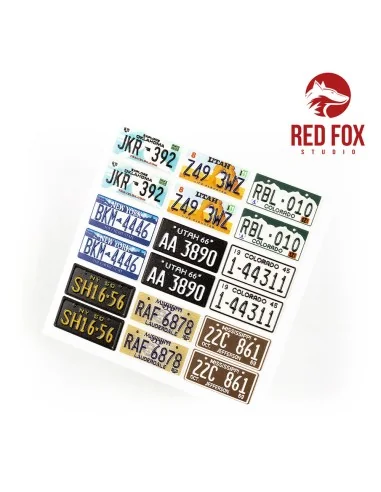 1/24 USA License plates vol.02, 1/24 - Red Fox Studio RFSQS-24014