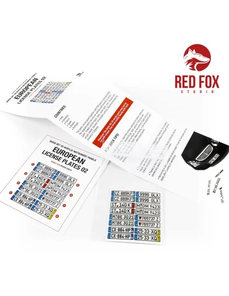 1/24 European Lincense plates vol.02, 1/24 - Red Fox Studio RFSQS-2...