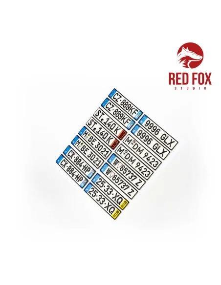1/24 European Lincense plates vol.02, 1/24 - Red Fox Studio RFSQS-2...