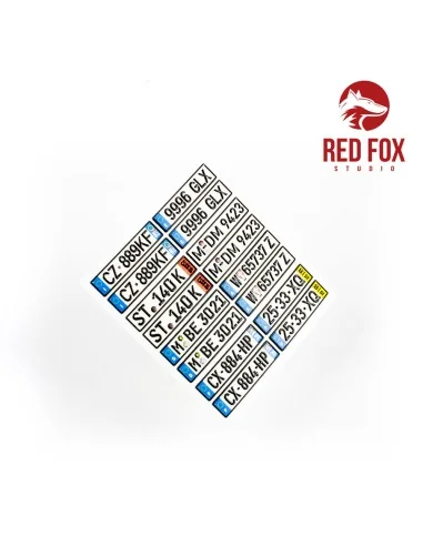 1/24 European Lincense plates vol.02, 1/24 - Red Fox Studio RFSQS-2...