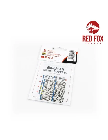1/24 European Lincense plates vol.03, 1/24 - Red Fox Studio RFSQS-2...
