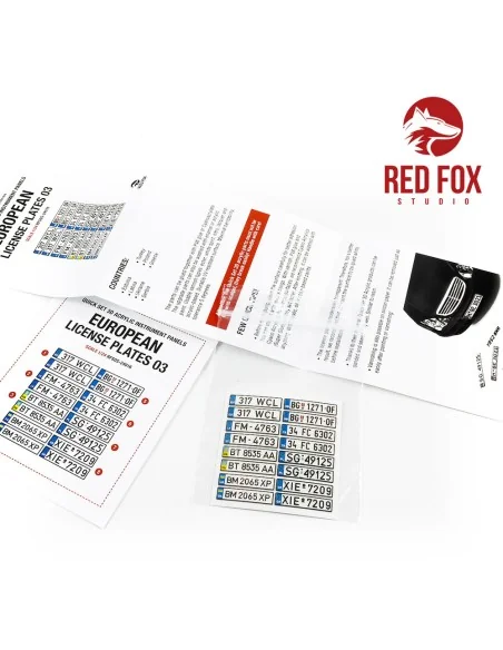 1/24 European Lincense plates vol.03, 1/24 - Red Fox Studio RFSQS-2...