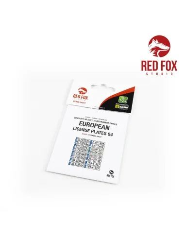 1/24 European Lincense plates vol.04, 1/24 - Red Fox Studio RFSQS-2...