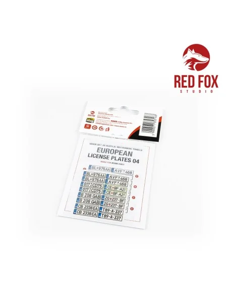 1/24 European Lincense plates vol.04, 1/24 - Red Fox Studio RFSQS-2...