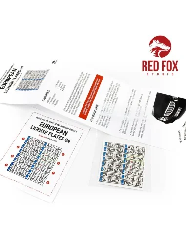 [NO_DESC] 1/24 European Lincense plates vol.04, 1/24 - Red Fox Stud...