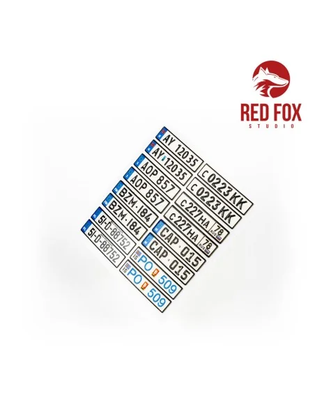 [NO_DESC] 1/24 European Lincense plates vol.05, 1/24 - Red Fox Stud...