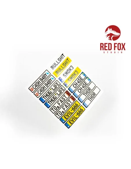 1/24 Unique License plates vol.01 (EU form), 1/24 - Red Fox Studio ...
