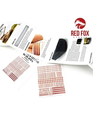 3D Resin Foundry Numeral & Letters for US AFV’s vol.01, 1/35 - Red ...