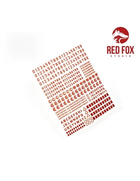 3D Resin Foundry Numeral & Letters for US AFV’s vol.01, 1/35 - Red ...