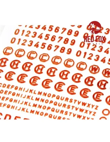 3D Resin Foundry Numeral & Letters for US AFV’s vol.01, 1/35 - Red ...