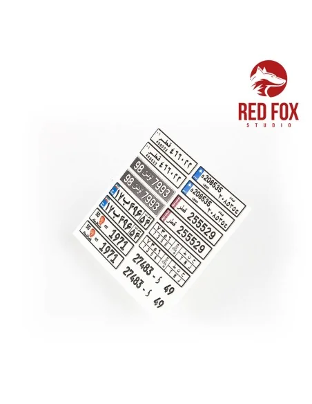 1/24 Arabic License Plates vol.01, 1/48 - Red Fox Studio RFSQS-24021