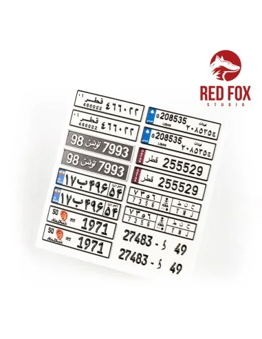 1/24 Arabic License Plates vol.01, 1/48 - Red Fox Studio RFSQS-24021