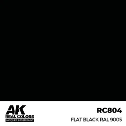 Real Colors: Flat Black RAL 9005 17 ml. - AK Interactive RC804